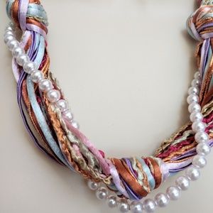 Vintage Multi-media Necklace EUC